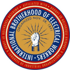 IBEW - International Brotherhood of Electrical Workers Logo in color.